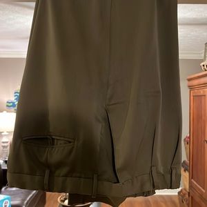 Men’s Izod dress pants size 48 x 30 khaki color with cuffs
